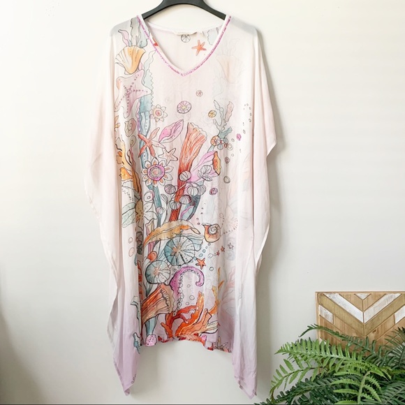 Soft Surroundings Under the Sea Caftan Coverup - Picture 2 of 7